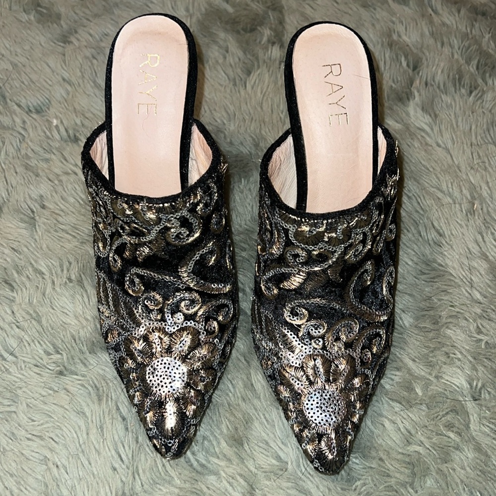 Raye Embroidered Heels
